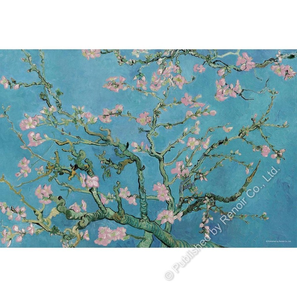雷諾瓦拼圖文化坊/盛開的杏樹/300片/梵谷/感溫變色-細節圖3