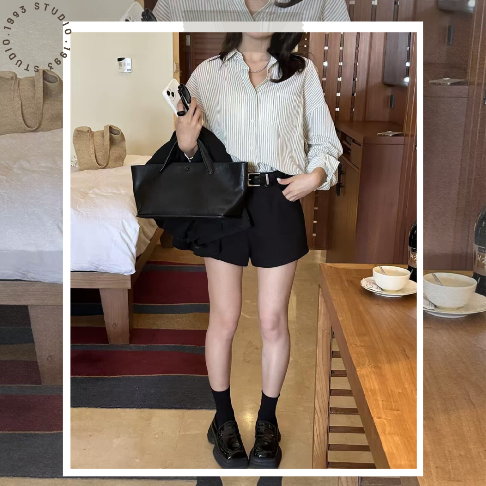 高腰顯瘦休閒短褲#B20137-細節圖6