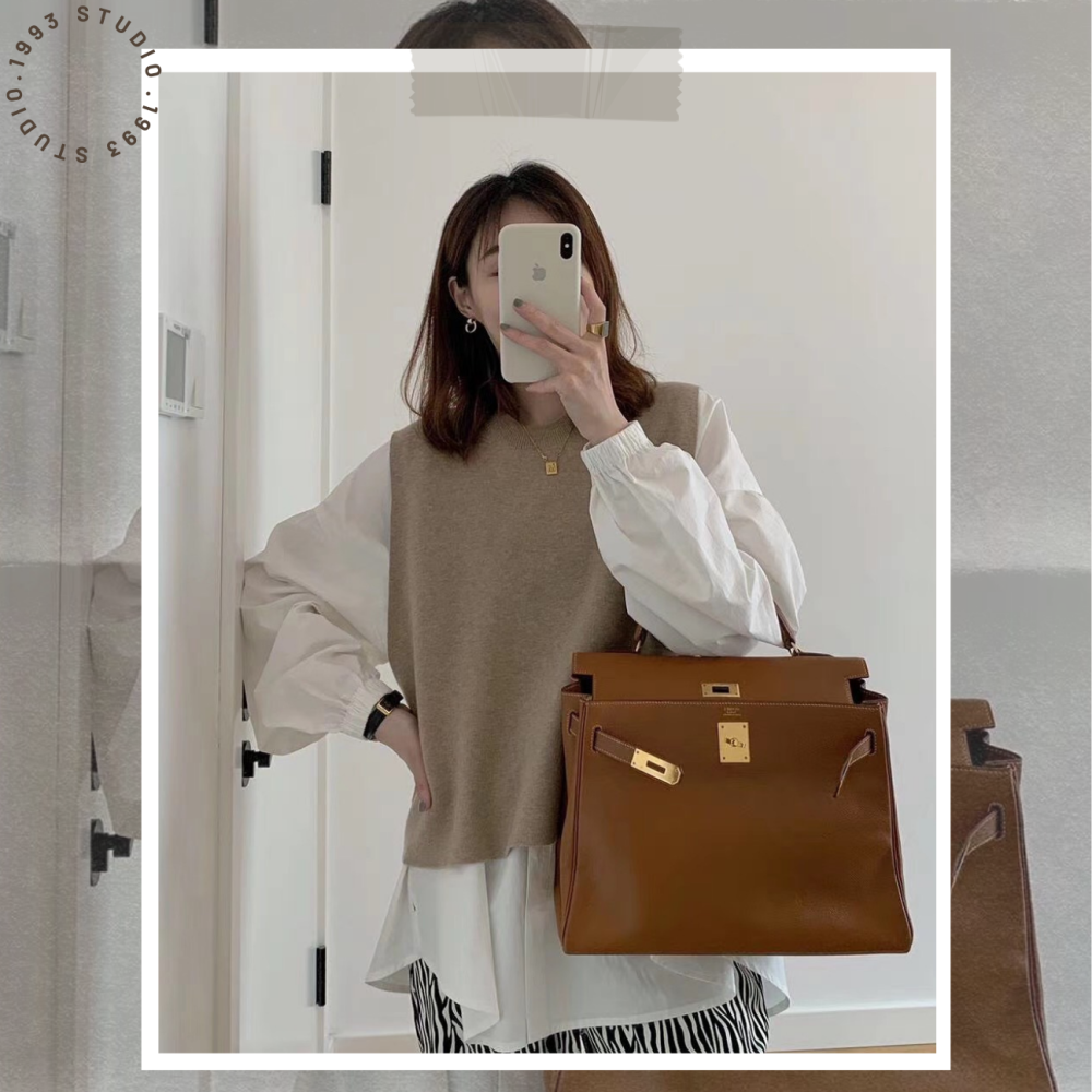 經典襯衫+針織背心 兩件套裝#B20139-細節圖8