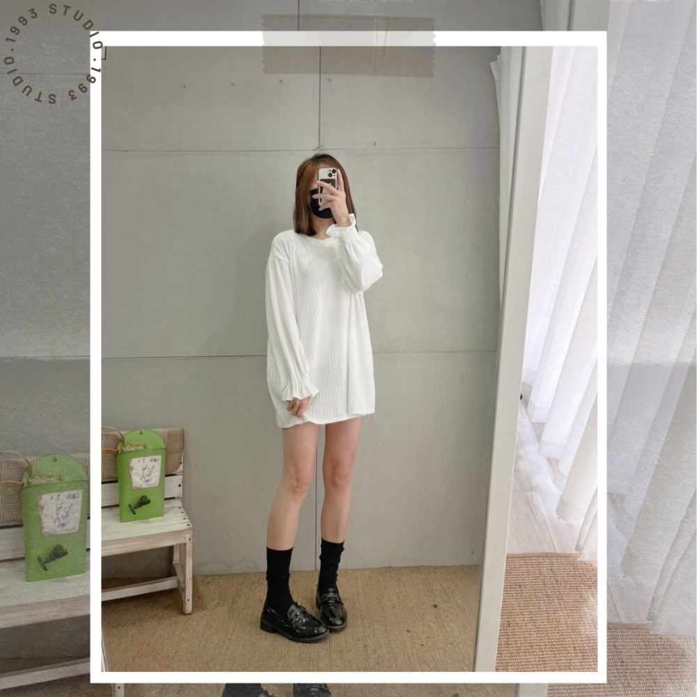 袖縮口亮亮造型上衣/洋裝#B20150-細節圖4