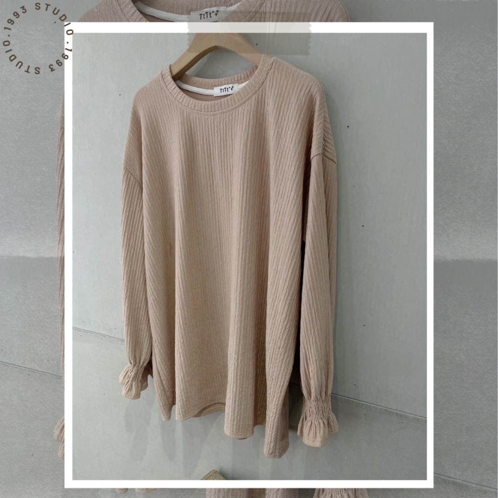 袖縮口亮亮造型上衣/洋裝#B20150-細節圖7