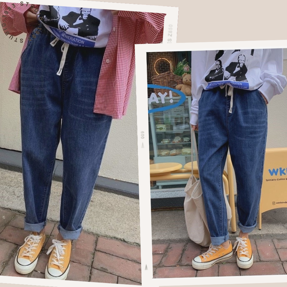 綁帶牛仔男友褲#B20153-細節圖4