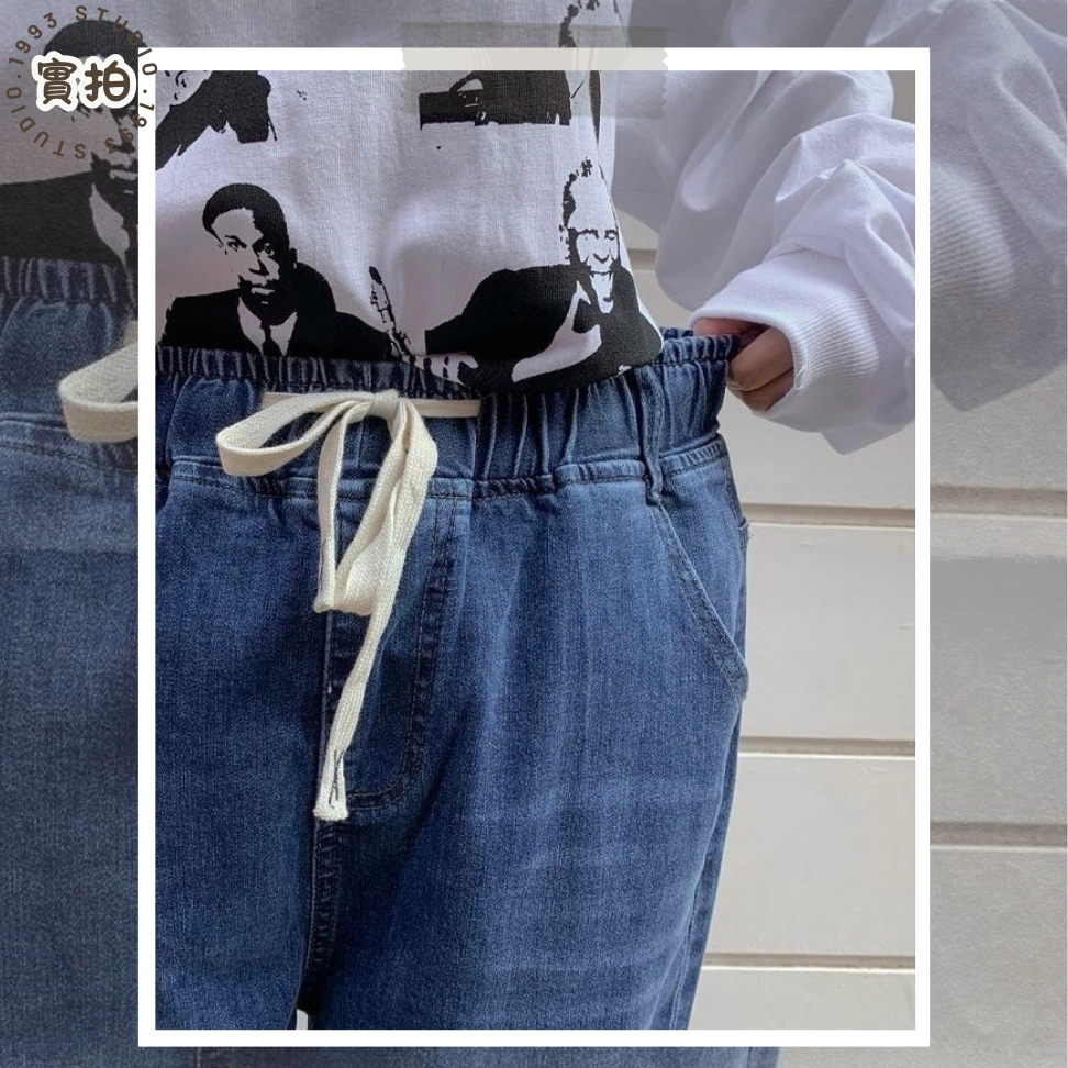 綁帶牛仔男友褲#B20153-細節圖5