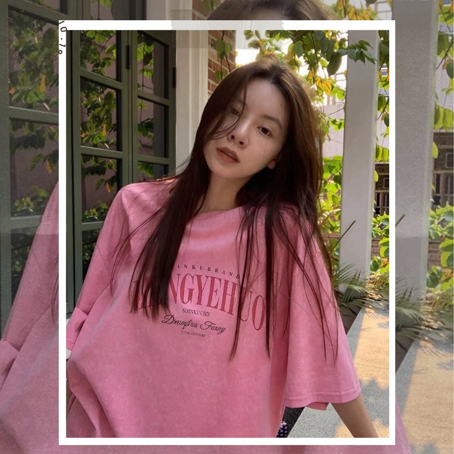 🇰🇷正韓🇰🇷復古洗色英文字TEE 上衣 #B20154-細節圖8