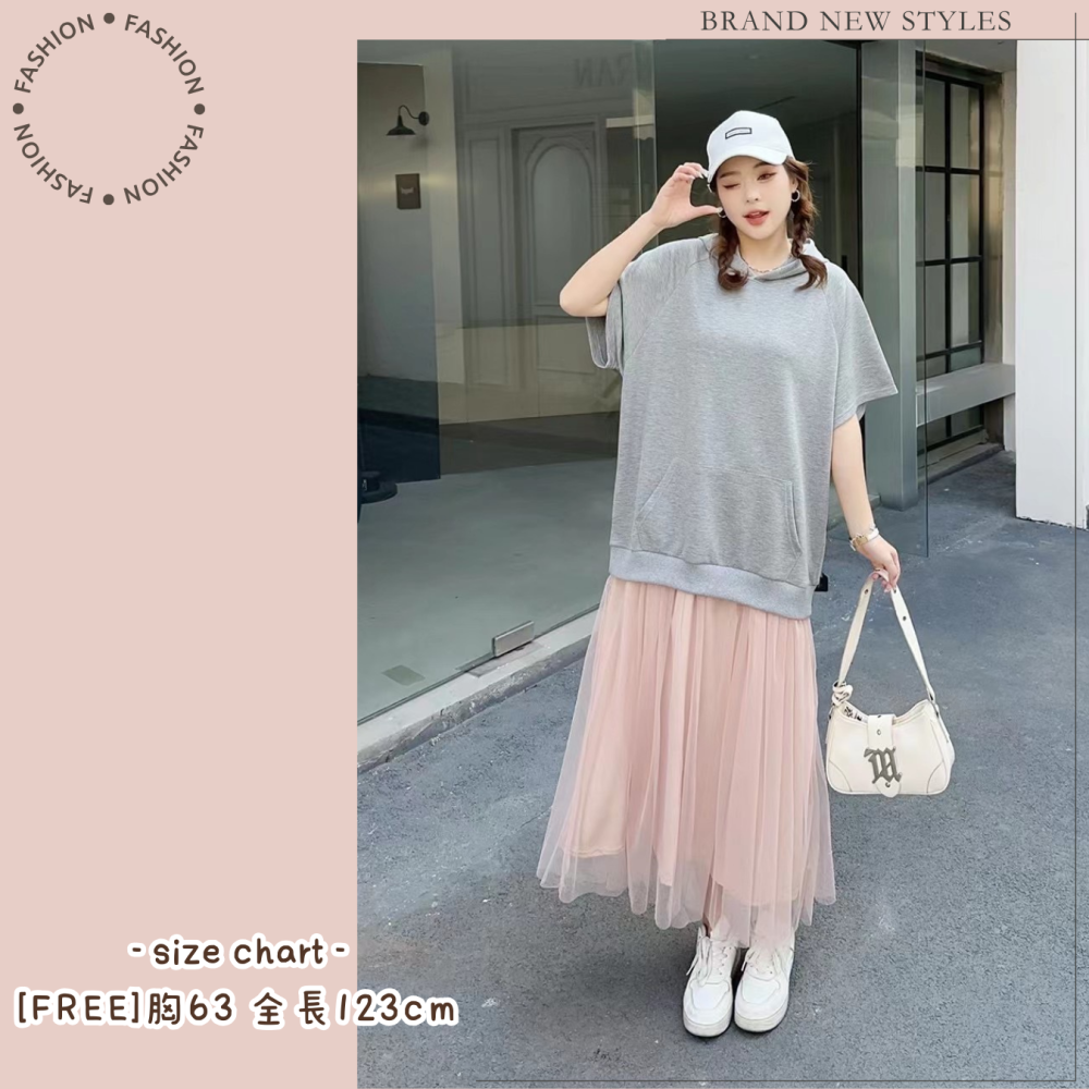 網紗拼接洋裝#B20155-細節圖3