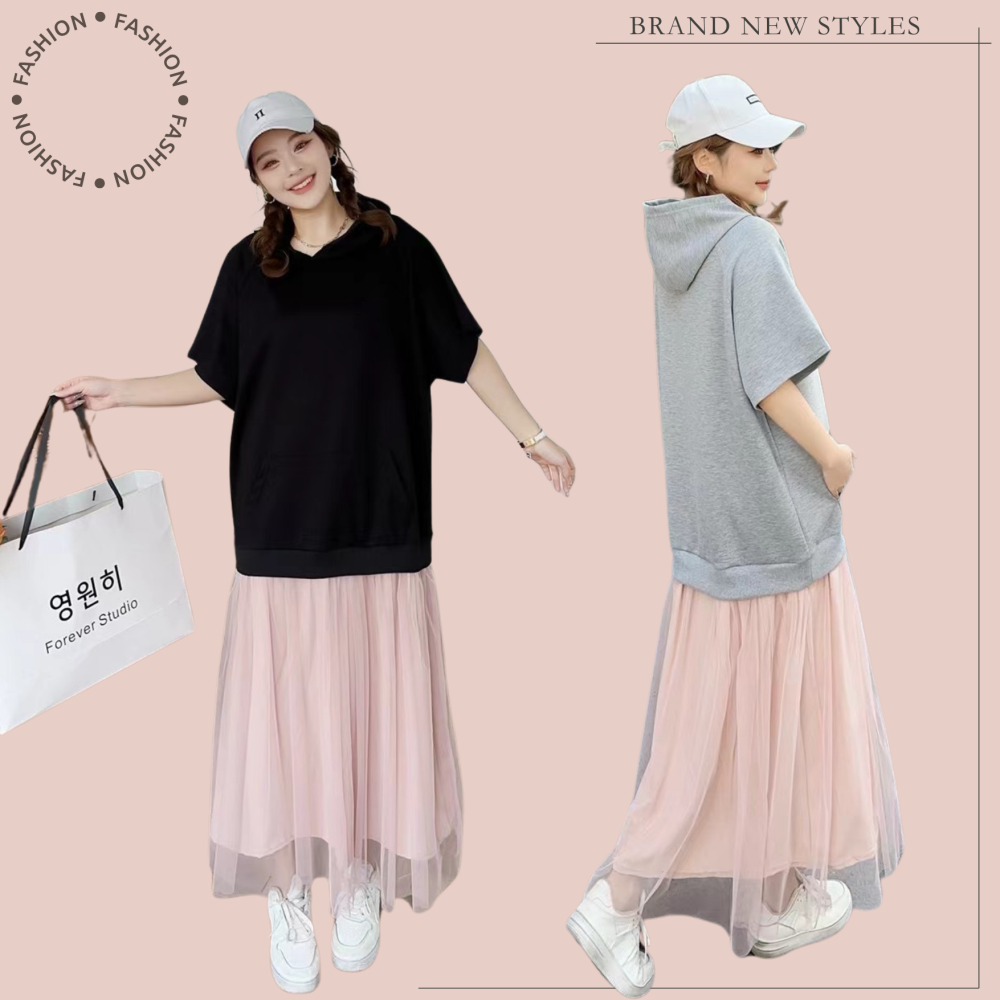 網紗拼接洋裝#B20155-細節圖4