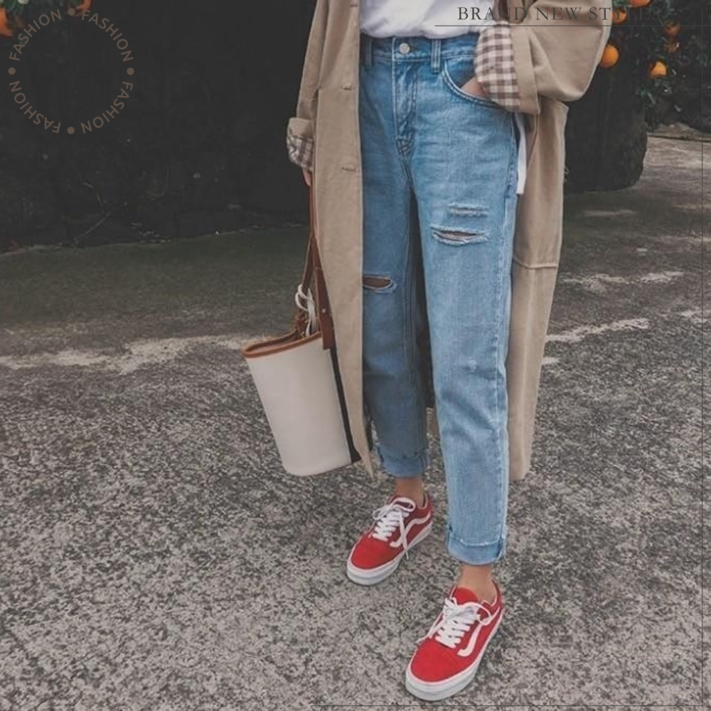 割破反摺鬚邊男友褲#B20184-細節圖6