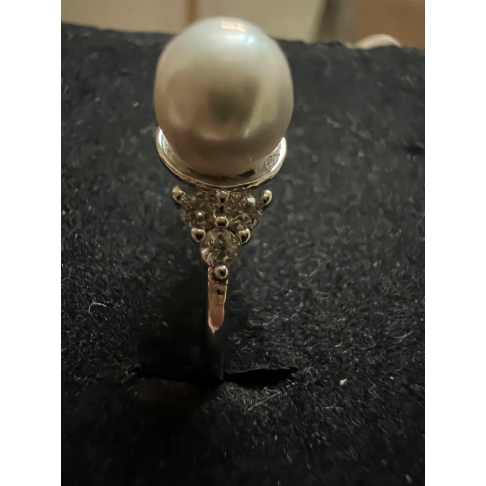 真多麻海水珍珠銀鑲戒指-細節圖5