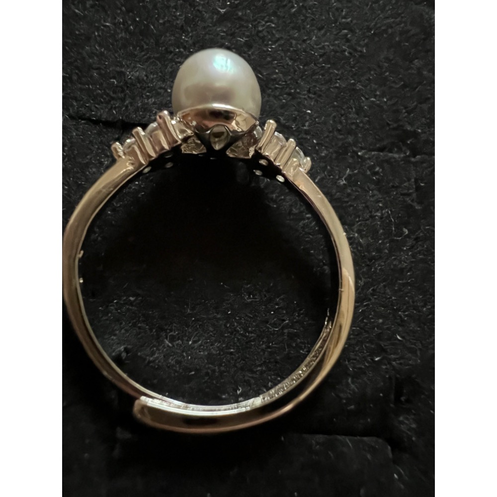 真多麻海水珍珠銀鑲戒指-細節圖7