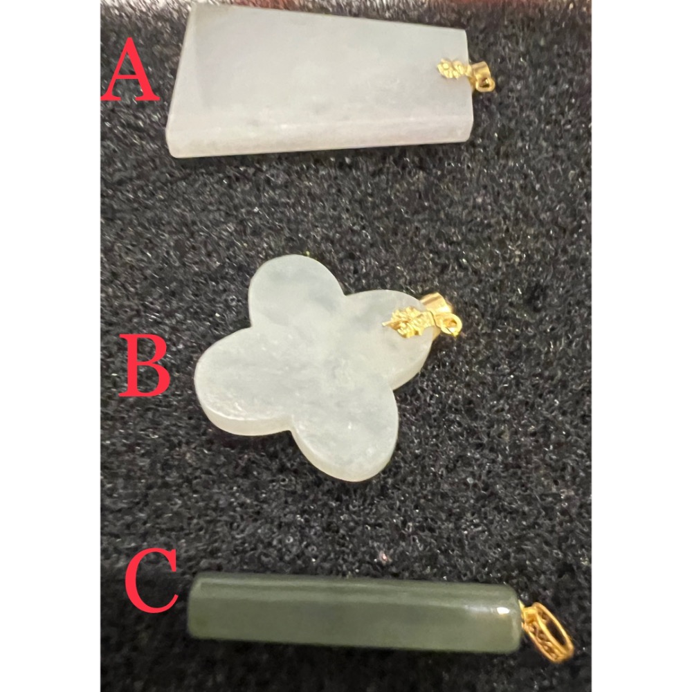 翡翠18K金扣系列—T型無事牌、四葉草、迷你無事柱-細節圖5