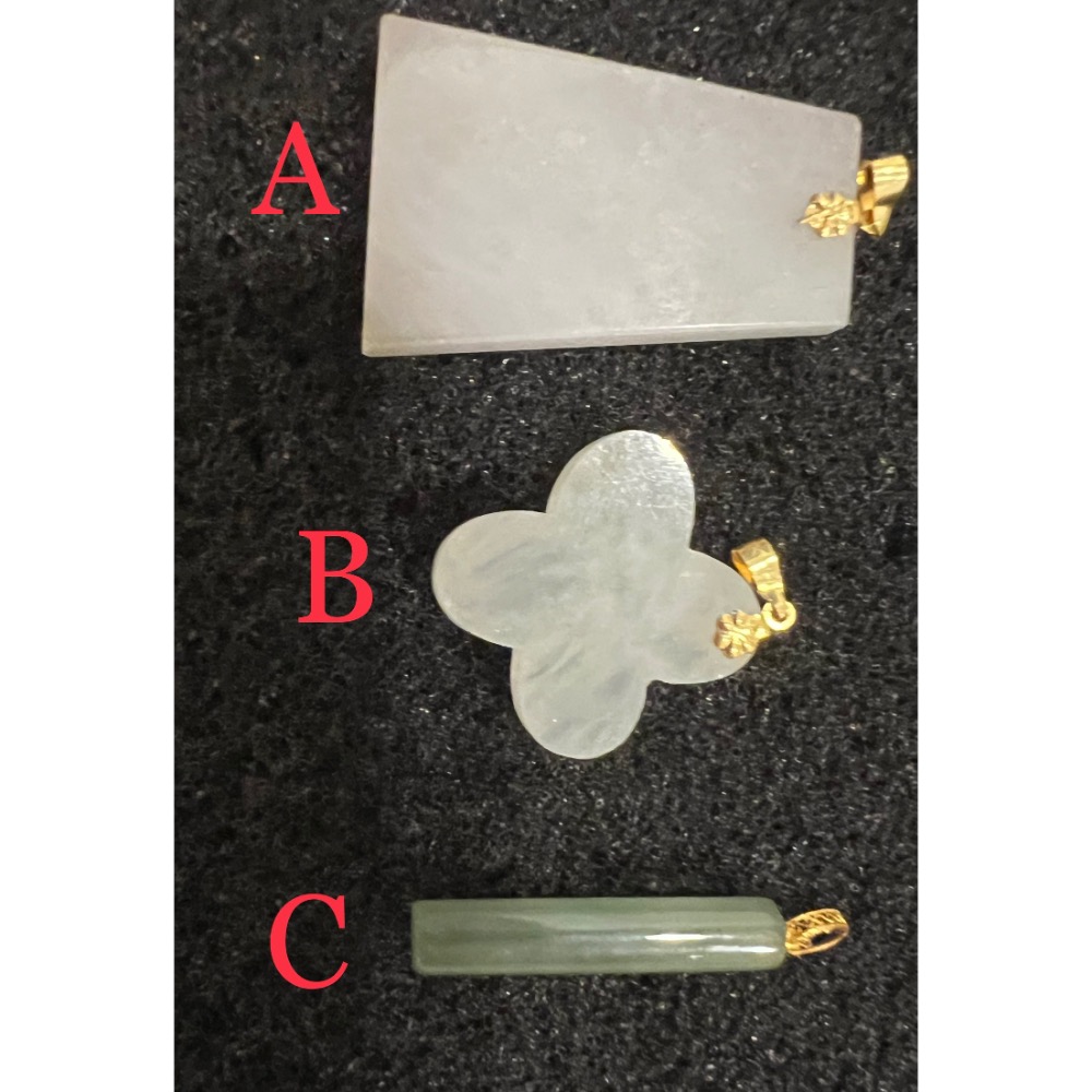 翡翠18K金扣系列—T型無事牌、四葉草、迷你無事柱-細節圖6