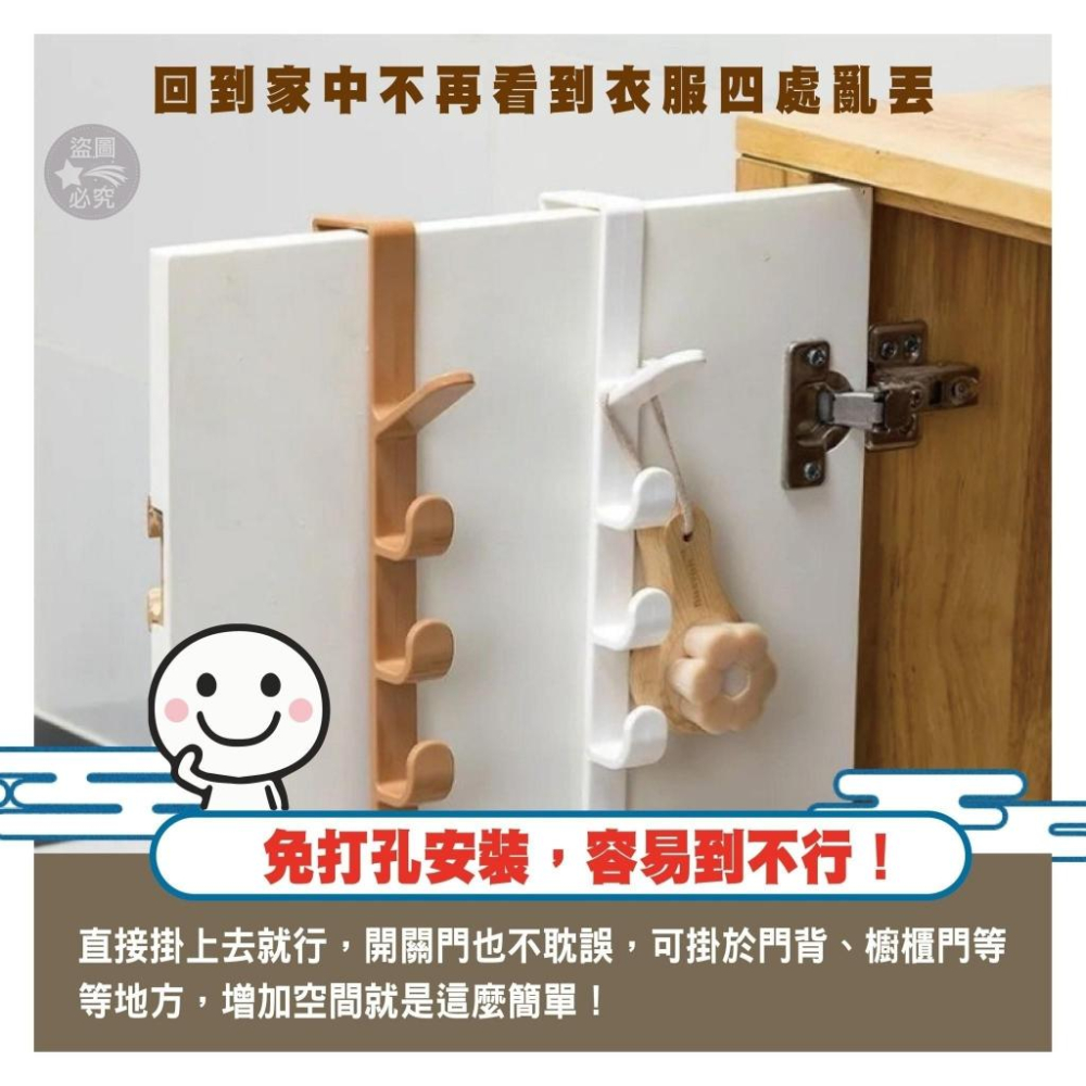 讓門後的空間發揮最大價值/日式簡約多功能門後掛勾/現貨不用等-細節圖4
