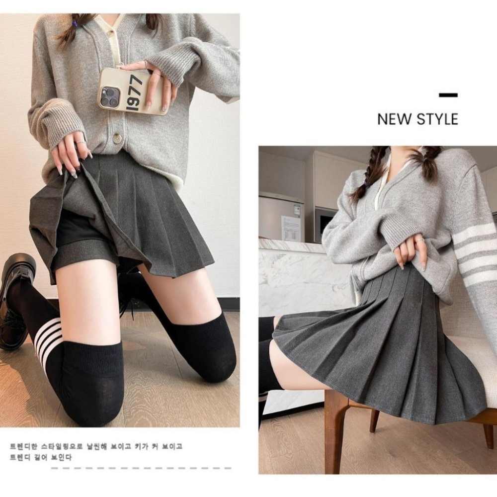 A字版型巨顯瘦百褶高腰裙/現貨不用等-細節圖4