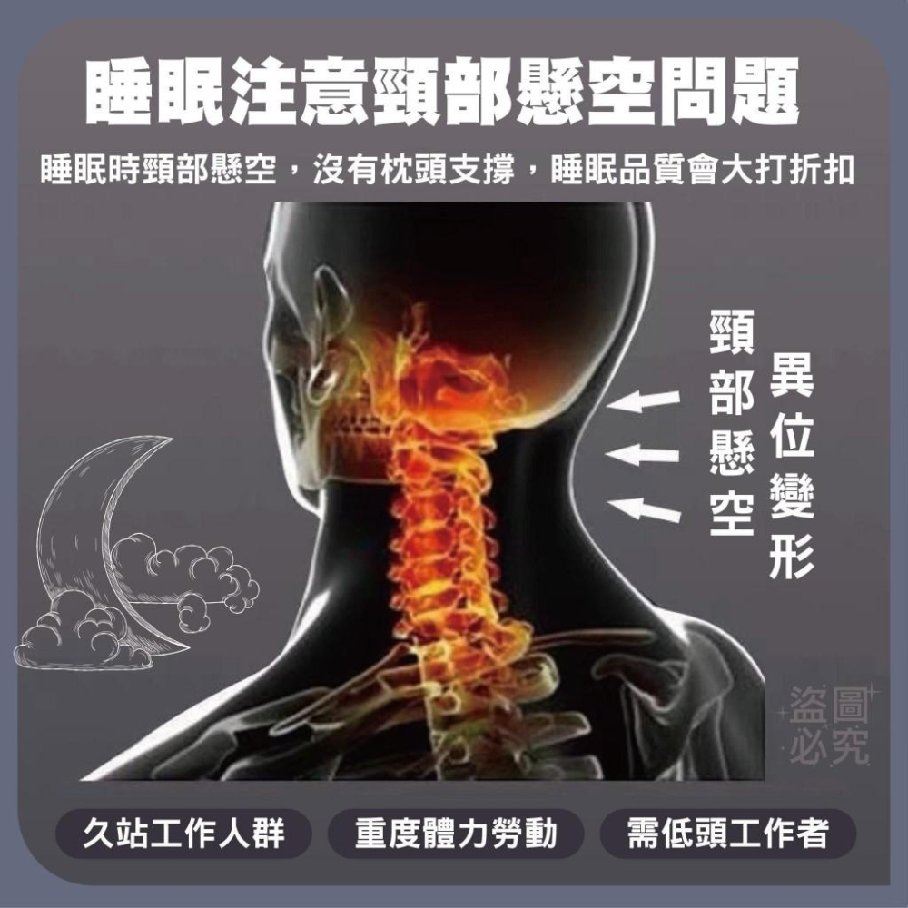 柔軟針織棉分區護頸枕/現貨不用等-細節圖4
