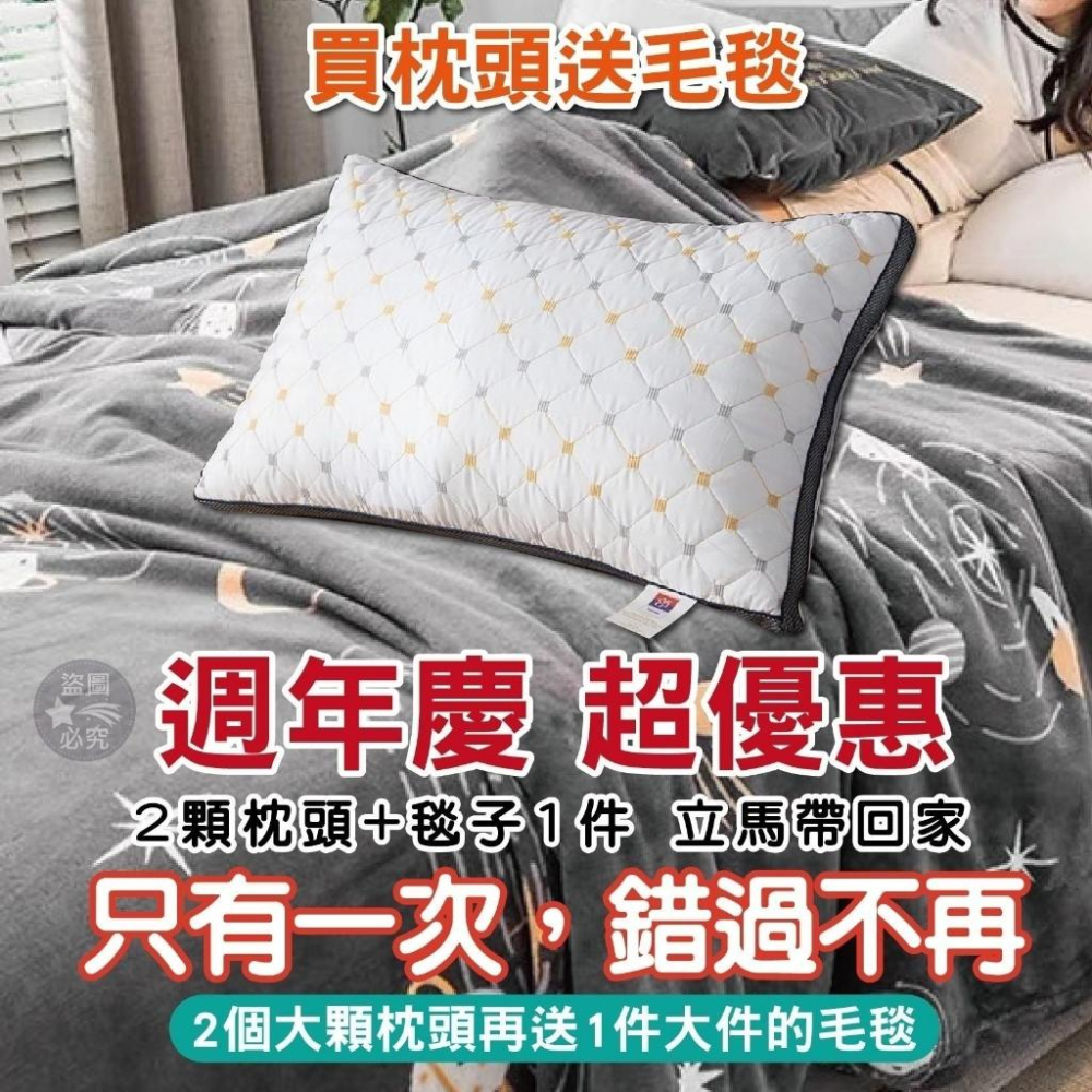 滿天星高回彈枕頭2顆+送超細緻法蘭絨毛毯/現貨不用等/宅配免運-細節圖3