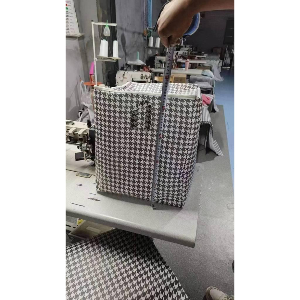 大容量千鳥格手提收納箱/現貨不用等-細節圖5