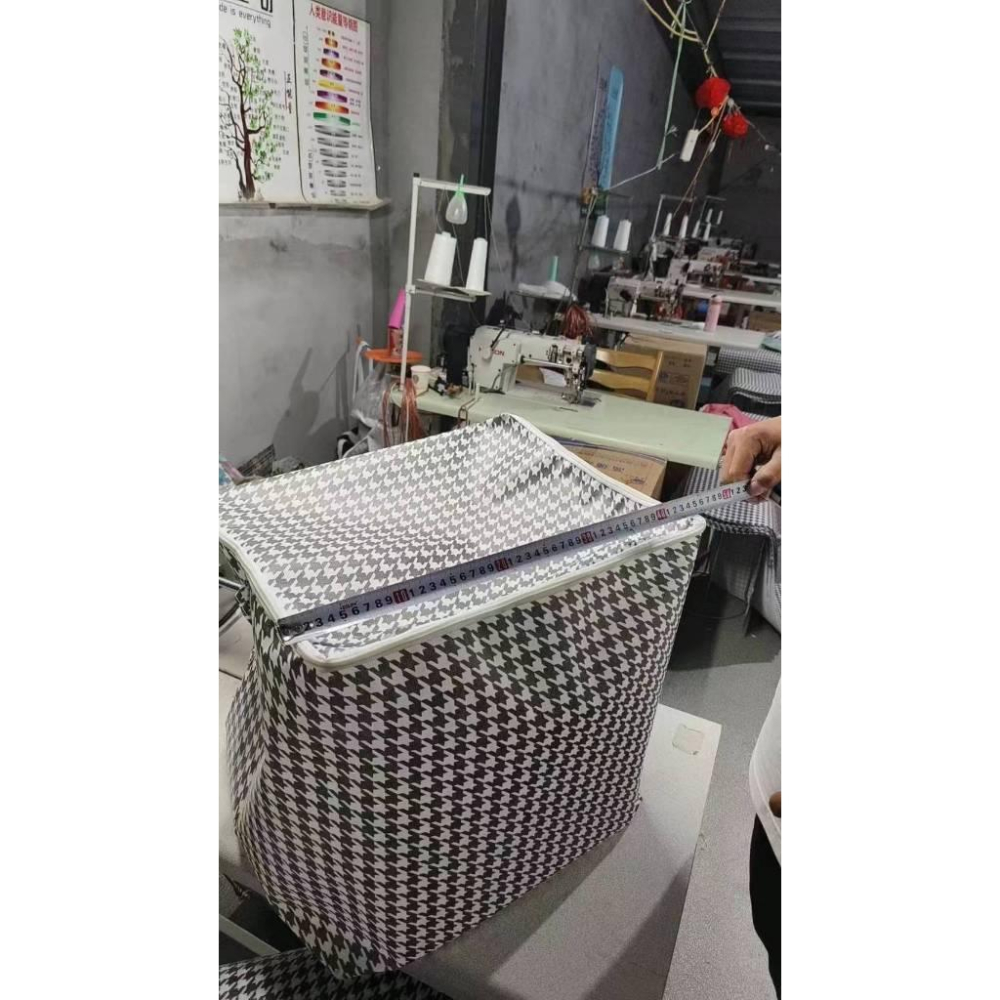 大容量千鳥格手提收納箱/現貨不用等-細節圖6