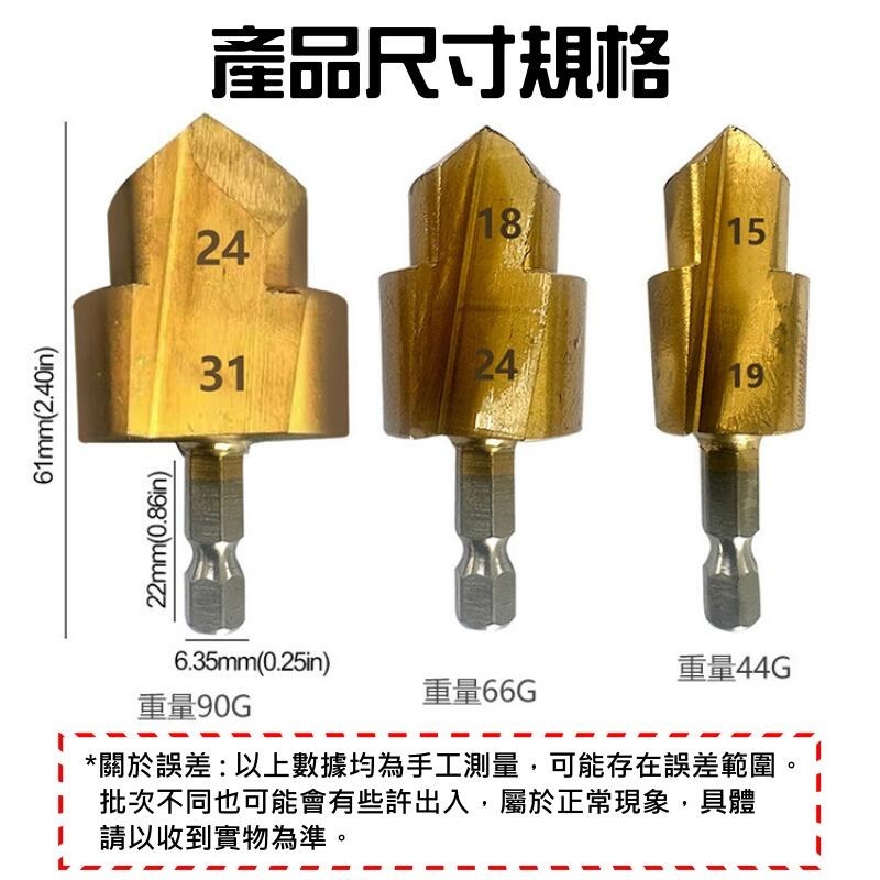 🍁台灣現貨🍁六角柄PPR提口鑽頭（20/25/32 三款可選）🐰A05 階梯鑽頭 修復內絲補漏 接水管工具 水管擴-細節圖2