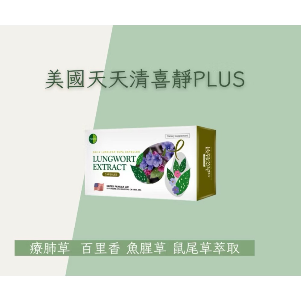 美國天天清喜靜PLUS軟膠囊 DAILY LUNKLEAR SUPA CAPSULES-療肺草萃取-規格圖1