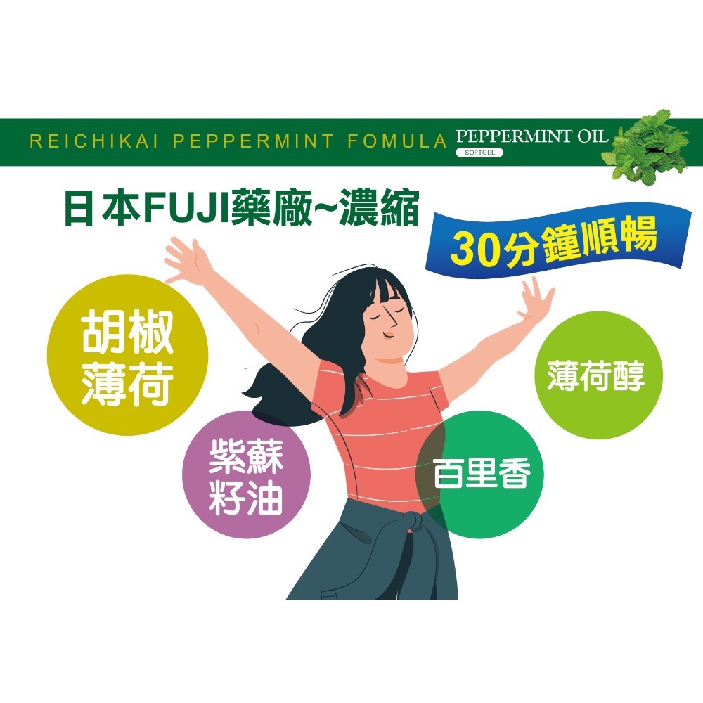 🇯🇵日本薄荷精油軟膠囊 靈知快薄荷複方軟膠囊-細節圖3