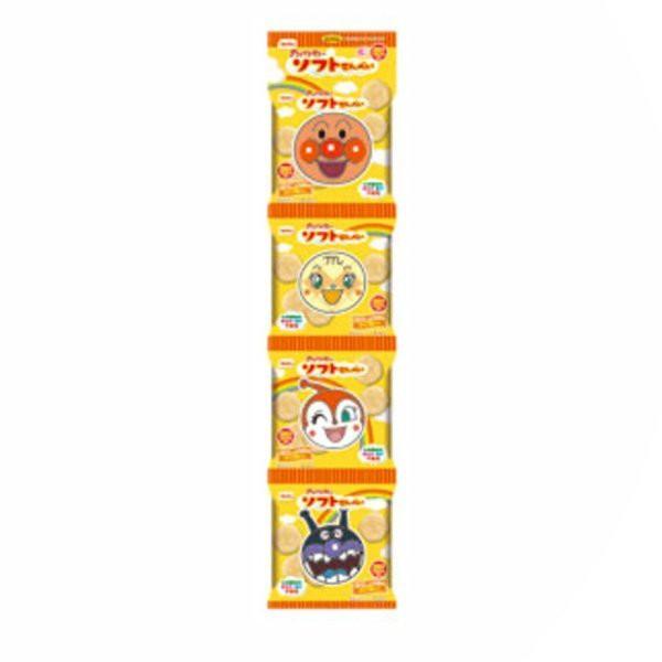 【無國界零食屋】日本 麵包超人 4連串 KITTY 餅乾 圓餅 美樂 玉米濃湯 飛機 串餅 五連串 4連包 螃蟹-細節圖2