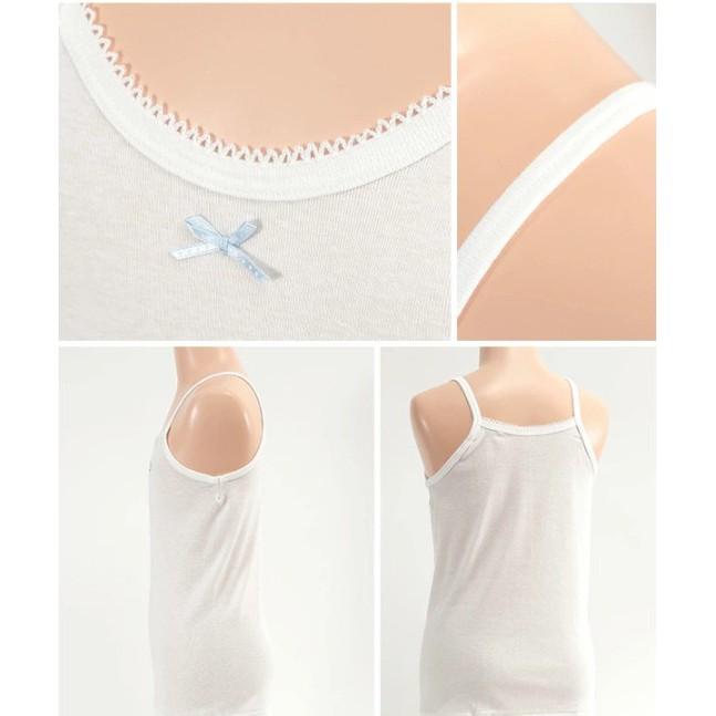 【無國界雜貨舖】日本 Gunze 100%純棉 細肩款 抗菌 防臭 女孩 細肩 內搭 內衣 衛生衣 2件組 女生 背心-細節圖4