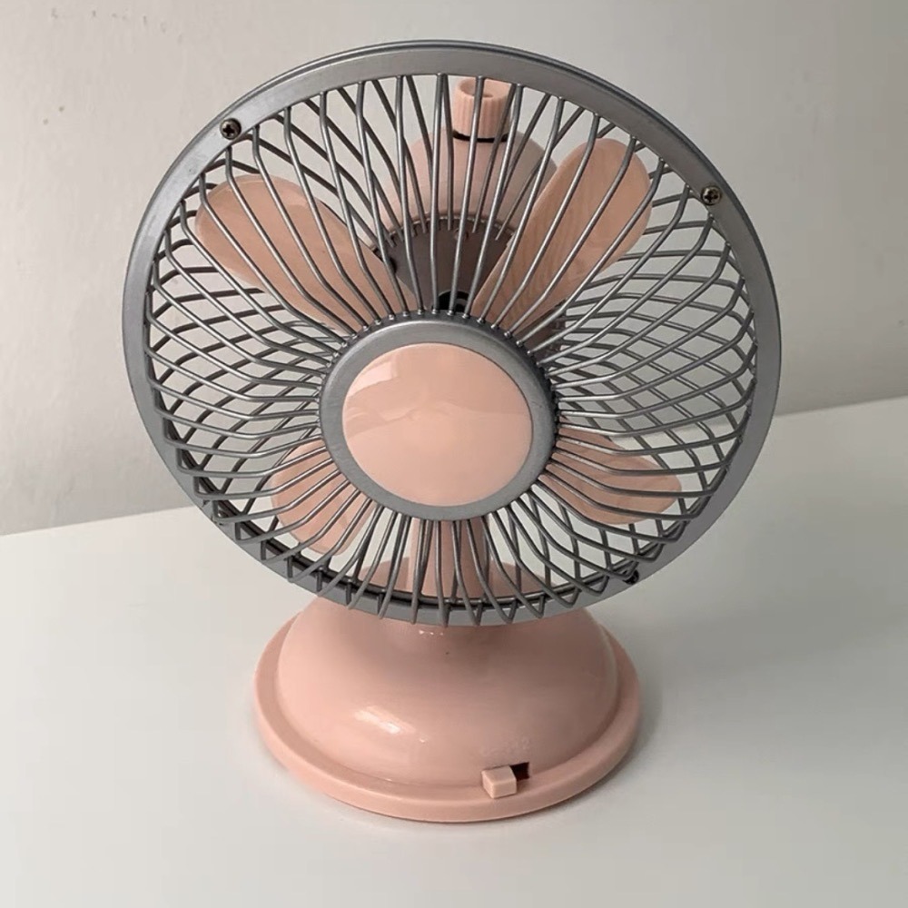 INS風 復古懷舊 桌面小風扇 迷你立扇 USB插電/電池兩用【ULife 生活選品】-細節圖11