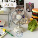 INS風 復古懷舊 桌面小風扇 迷你立扇 USB插電/電池兩用【ULife 生活選品】-規格圖11