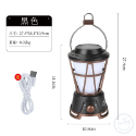 【台灣現貨】復古露營吊燈 火焰氣氛燈 露營燈  復古吊燈 復古燈 媒油燈 露營提燈 充電露營燈-規格圖7
