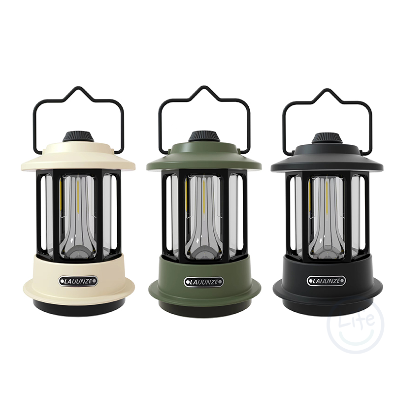 【台灣現貨】復古燈 LED 氣氛燈 復古檯燈 露營燈 復古媒油燈 媒油燈 露營提燈 充電露營燈-細節圖2