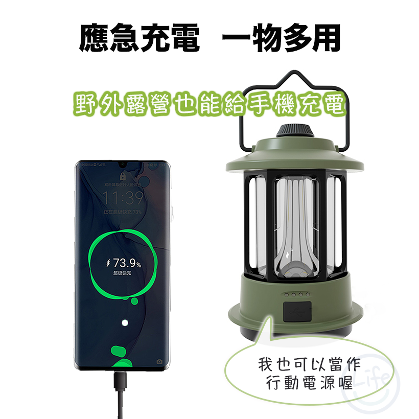 【台灣現貨】復古燈 LED 氣氛燈 復古檯燈 露營燈 復古媒油燈 媒油燈 露營提燈 充電露營燈-細節圖5
