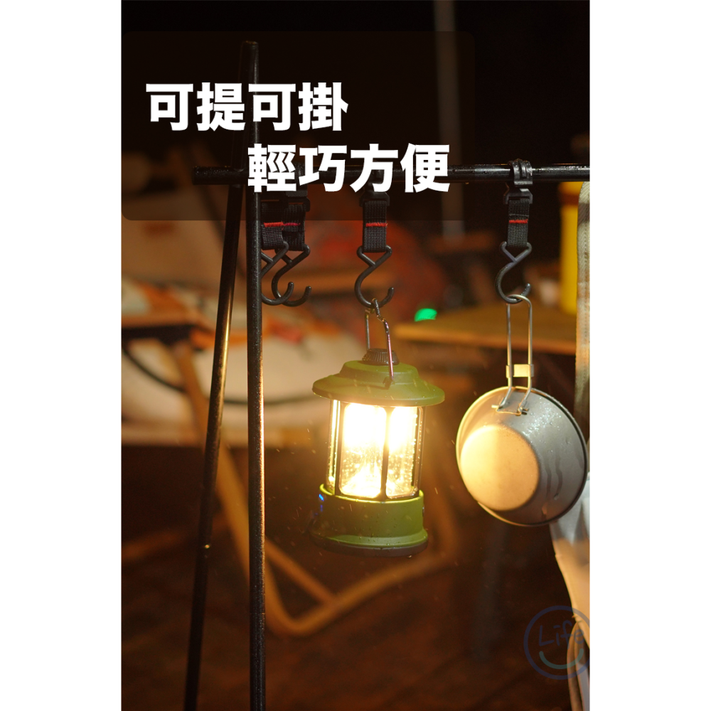【台灣現貨】復古燈 LED 氣氛燈 復古檯燈 露營燈 復古媒油燈 媒油燈 露營提燈 充電露營燈-細節圖6