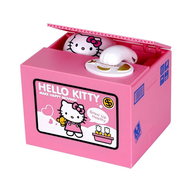 【台灣現貨】Kitty貓 Hello Kitty 熊本熊 存錢筒 偷錢貓 儲金箱 撲滿 存錢罐-細節圖4