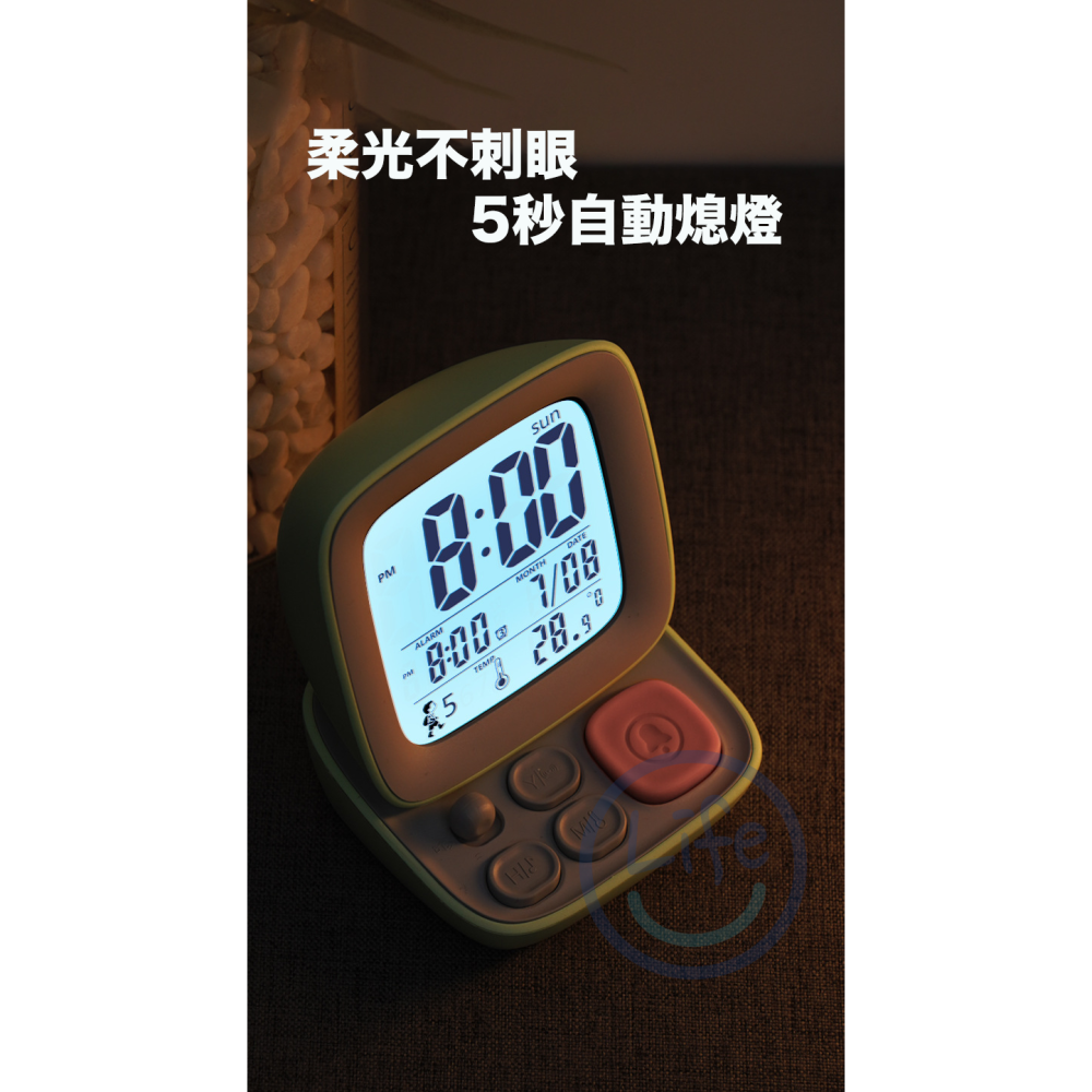 【台灣現貨】復古小電腦鬧鐘 小電腦時鐘 桌面時鐘 辨公室時鐘 數字時鐘 床邊鬧鐘 電子鐘【ULife 生活選品】-細節圖4