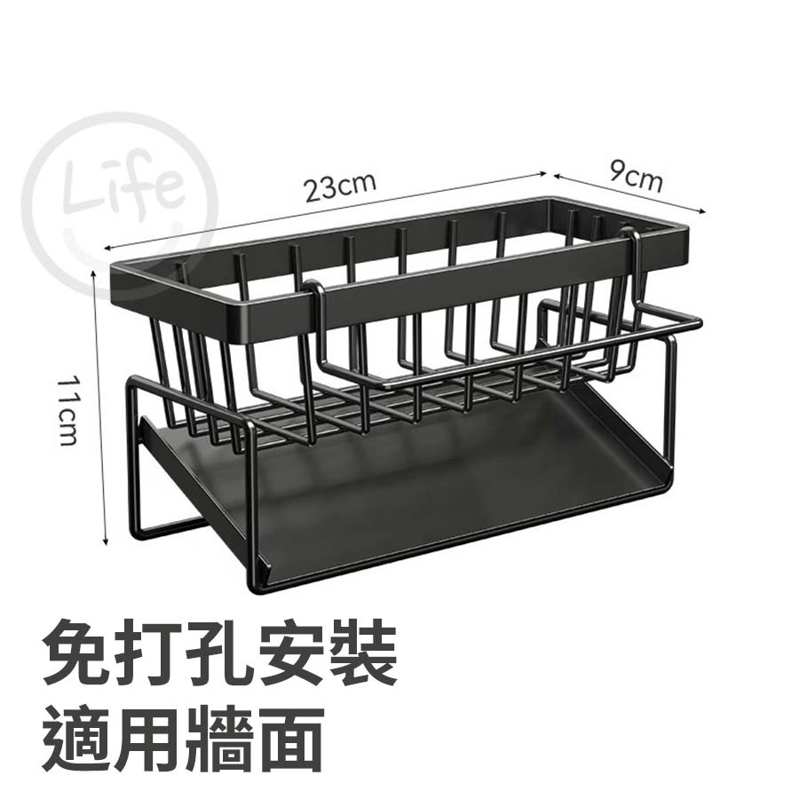 水槽海綿置物架 不鏽鋼瀝水架 水槽瀝水架 廚房瀝水架 菜瓜布架 檯面收納架 海綿瀝水架-細節圖10