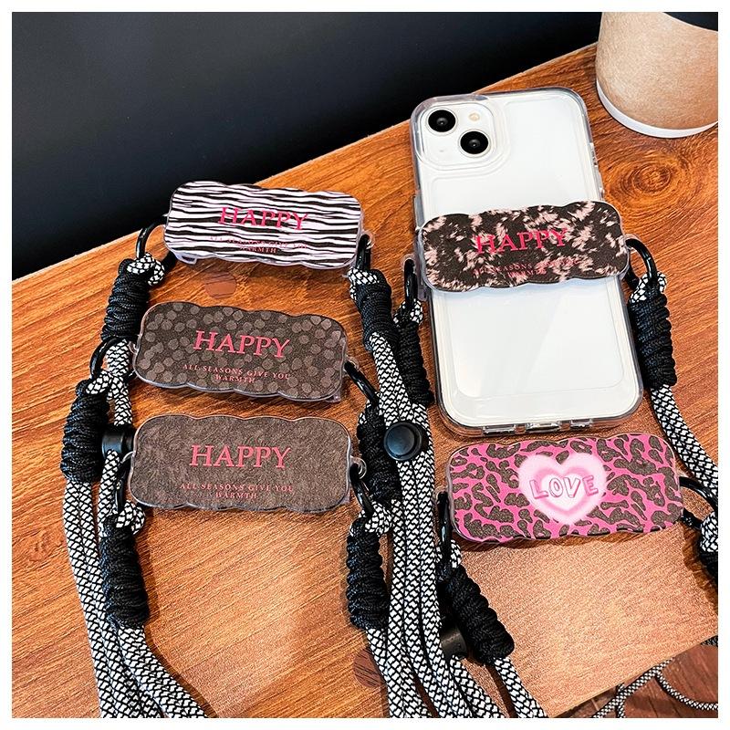 透明手機殼背夾 DIY奶油膠素材 素材 手機背夾 波浪形手機殼背夾 素材支架 DIY鏈條配件掛繩 伸縮手機夾-細節圖6