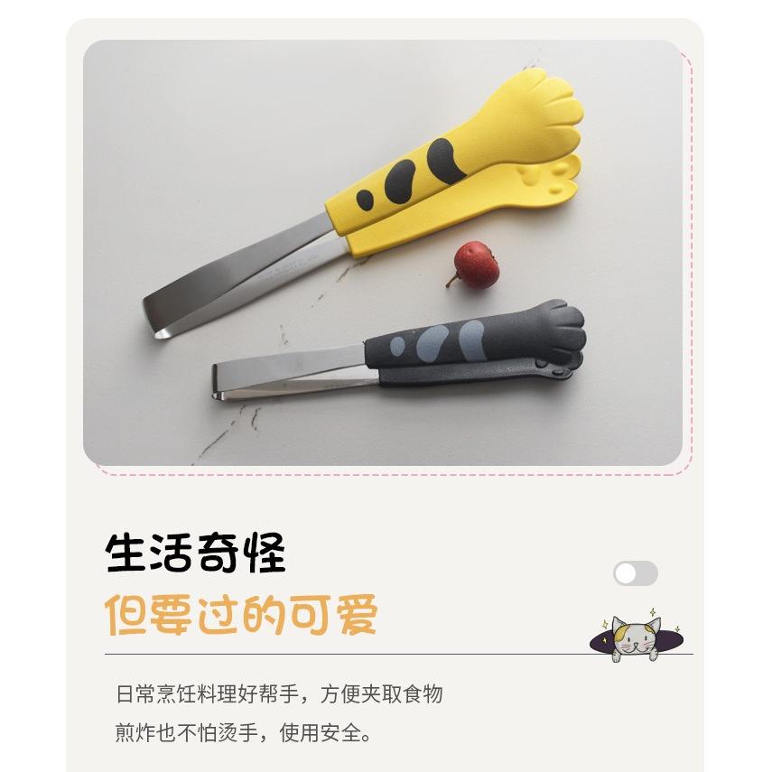 貓爪食物夾 烤肉夾子 不髒手甜點食物夾 矽膠食物夾 燒烤夾 可愛貓爪食品夾 沙拉麵包夾 烘焙夾 零食夾-細節圖3