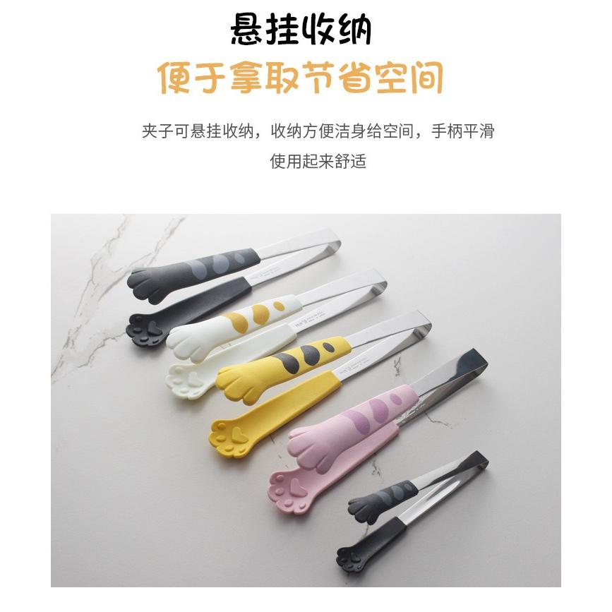 貓爪食物夾 烤肉夾子 不髒手甜點食物夾 矽膠食物夾 燒烤夾 可愛貓爪食品夾 沙拉麵包夾 烘焙夾 零食夾-細節圖5