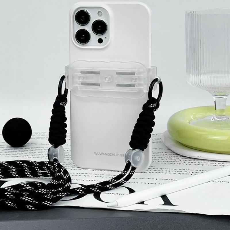 透明手機殼背夾 手機掛繩 長短繩 手機殼背夾掛繩 伸縮手機夾子 通用背夾 手機透明夾子 手機背夾掛繩 可斜挎背-細節圖4