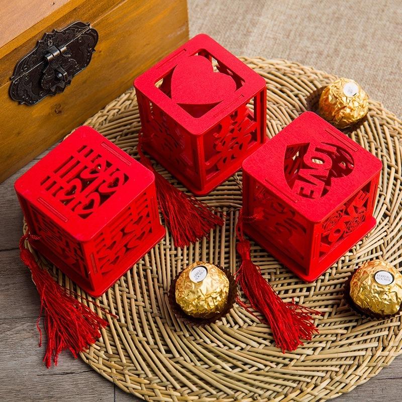 木質鏤空喜糖盒 中國風創意結婚個性回禮盒糖果盒中式婚禮紅色木質鏤空喜糖盒/創意喜糖盒/會場佈置-細節圖5