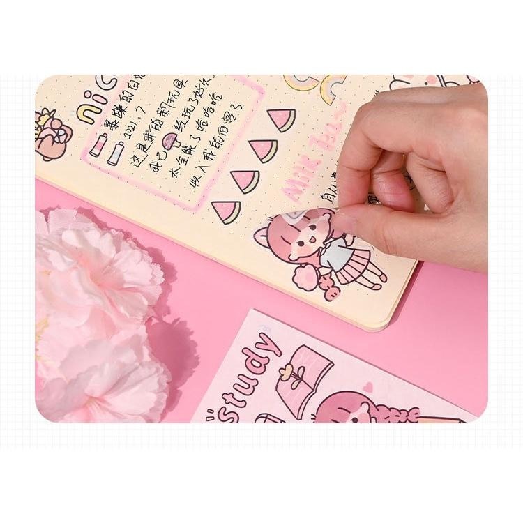 （帶刻刀）手帳膠帶禮盒 手帳膠帶貼紙 手賬貼紙 可愛彩色印花手賬本 卡通可愛和紙貼紙 櫻花遊園會-細節圖4