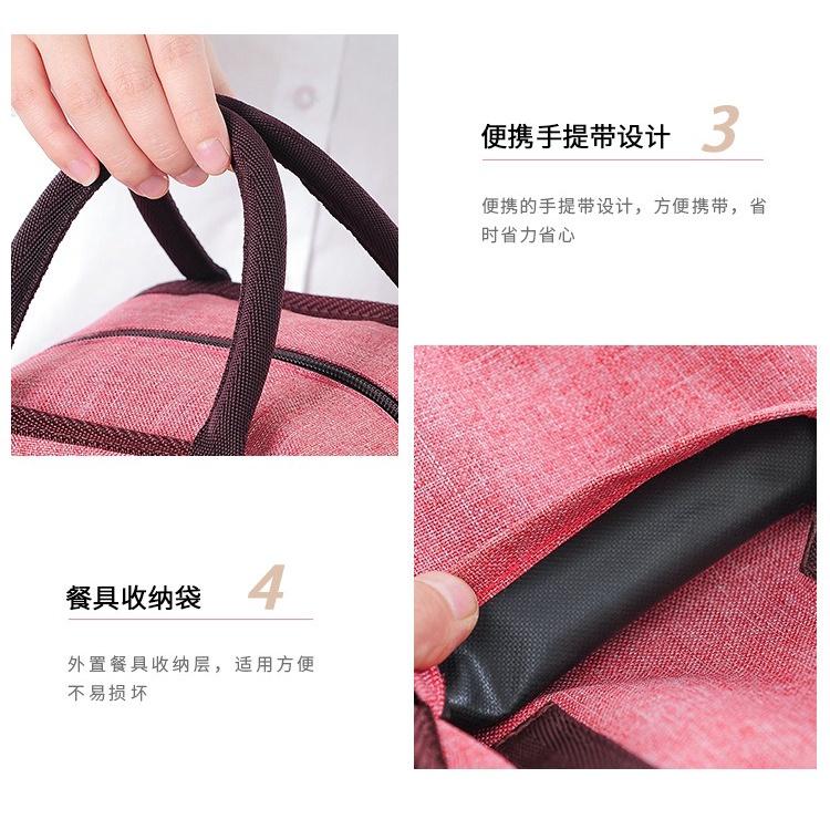 日式保溫便當袋 保冰袋 牛津布保溫袋 飯盒包 手提保溫袋 便當包 加厚帶飯包 保溫便當袋 保冰手提袋-細節圖3