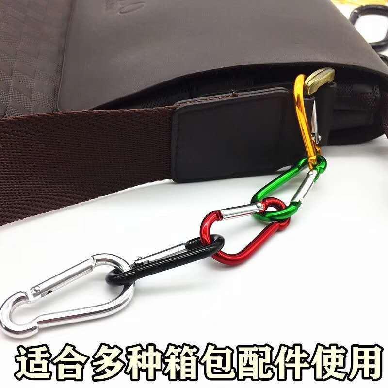 4號葫蘆型登山扣 戶外彩色鋁合金彈簧鉤扣 水瓶扣 背包扣 LED手電筒扣 鋁合金登山扣 戶外掛扣 背包水壺扣-細節圖4