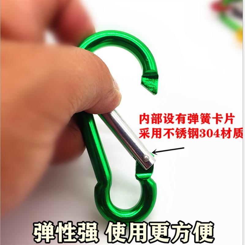 4號葫蘆型登山扣 戶外彩色鋁合金彈簧鉤扣 水瓶扣 背包扣 LED手電筒扣 鋁合金登山扣 戶外掛扣 背包水壺扣-細節圖5