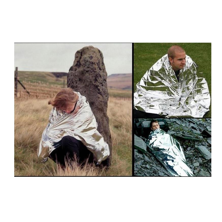 210X160【加大求生毯】野外保溫毯 冬天戶外急救毯 地震應急包配件 戶外野外生存保命毯 急救毯 救生毯 保溫毯 防曬-細節圖4