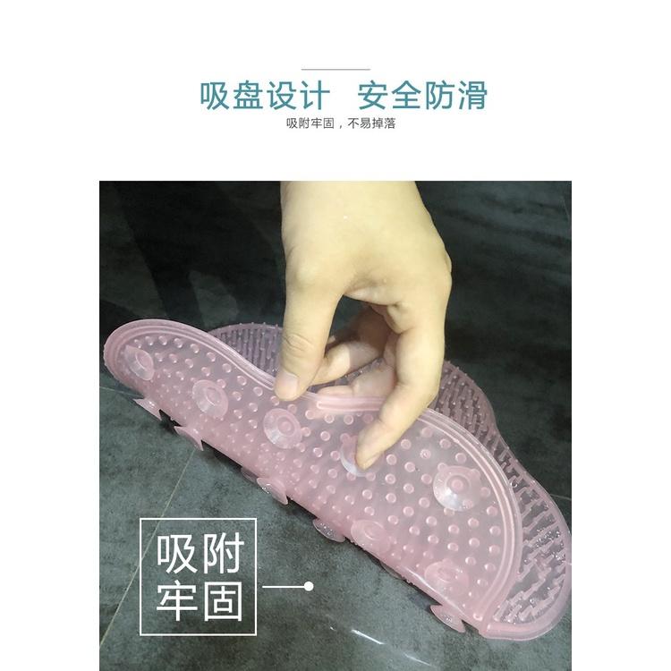 搓澡神器 按摩墊 浴室按摩防滑墊 矽膠懶人洗腳搓澡器 按摩墊 搓背按摩墊 腳底去死皮 洗腳刷 浴室吸盤防滑墊-細節圖6
