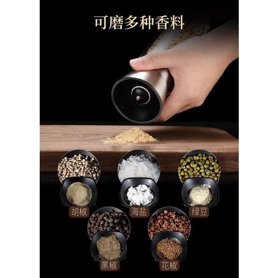 胡椒研磨器 可視不銹鋼胡椒研磨器 家用花椒咖啡研磨瓶 調料瓶 手動研磨瓶 304不銹鋼海鹽胡椒研磨器-細節圖4