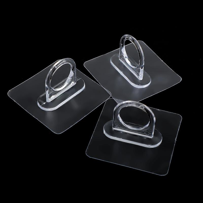 免環形掛鉤 窗簾掛勾 超強黏力手機支架 環形透明貼片 掛鉤 沐浴露收納掛鉤 沐浴平掛架 衣帽掛架-細節圖2