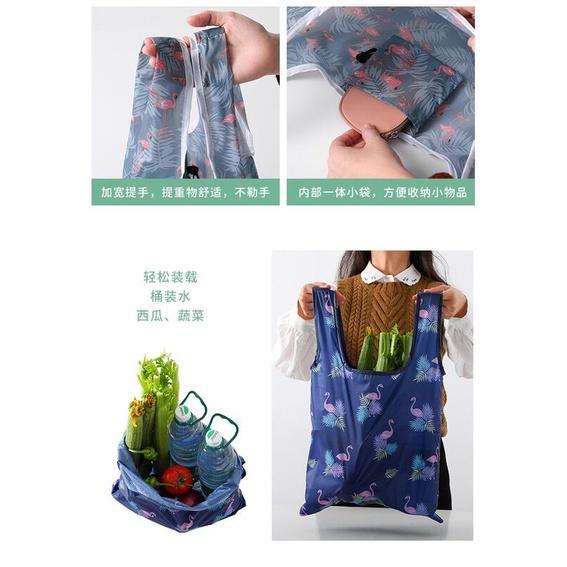 日式折疊購物袋 超大購物袋 超市買菜購物袋 摺疊收納袋 折疊攜帶式超大購物袋 環保袋 環保購物袋-細節圖6