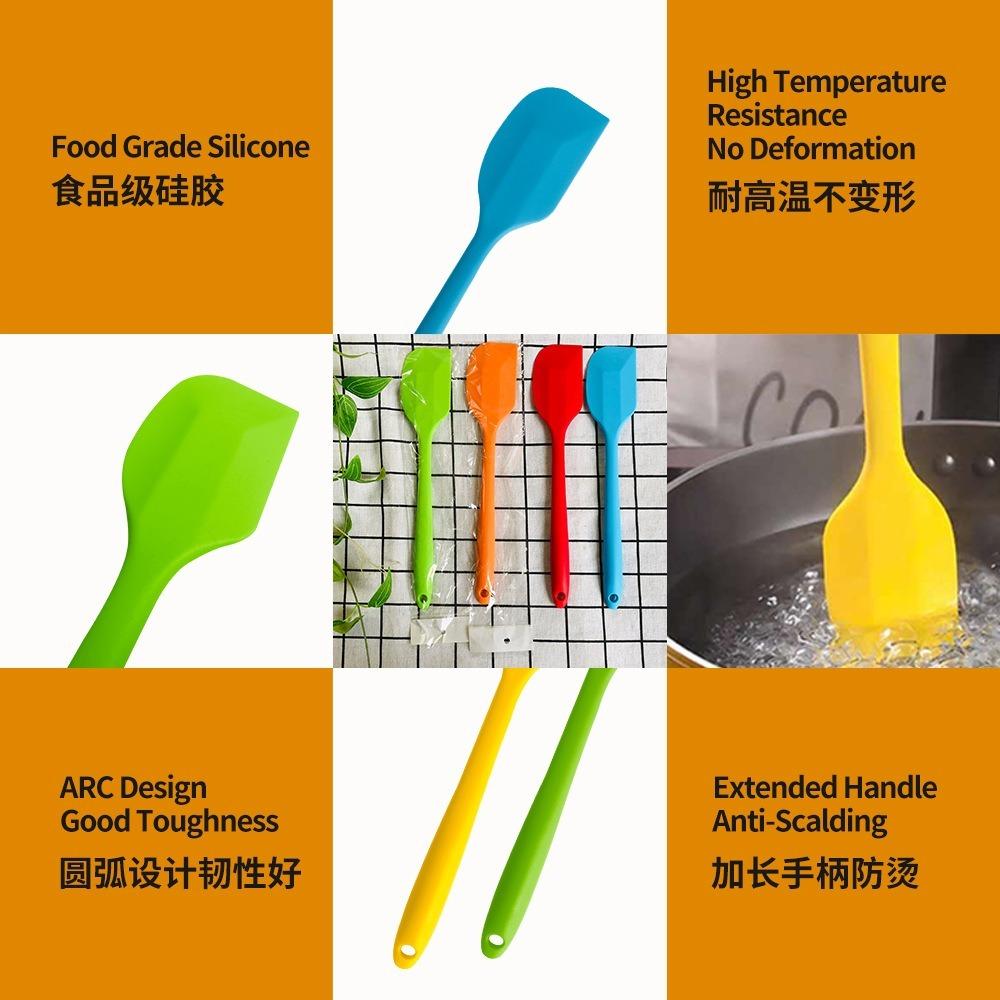 蛋糕抹刀 奶油抹刀 矽膠一體蛋糕抹刀 烘焙工具 矽膠一體刮刀 蛋糕抹刀 烘焙工具奶油抹刀-細節圖3